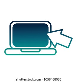 laptop device and cursos arrow digital