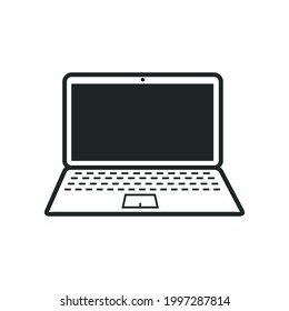 Laptop device gadget technology vector illustration