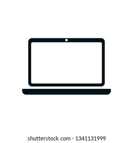 Laptop device icon, office appliances - vector for stock