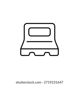 Icono de dispositivo portátil delinear línea delgada para interfaz de usuario