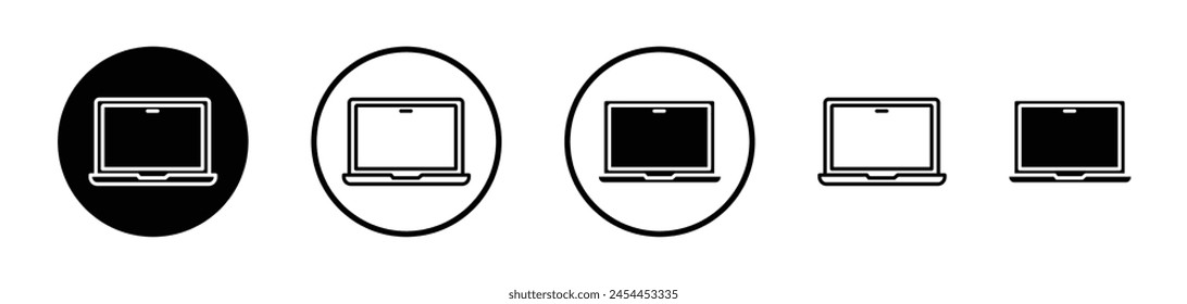 Conjunto de iconos de dispositivo portátil. Símbolo de Vector de ordenador portátil.