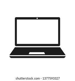 Laptop device icon sign, office appliances - vector for stock