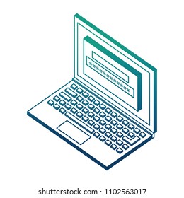 laptop device isometric design