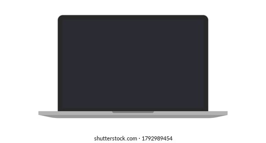 Laptop device mock up on white background