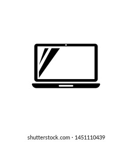 Laptop Device, Notebook. Flat Vector Icon illustration. Simple black symbol on white background. Laptop Device, Notebook sign design template for web and mobile UI element