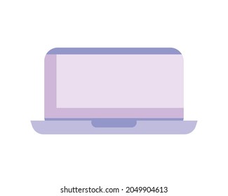 laptop device on white background