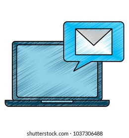 laptop device receiving message chat