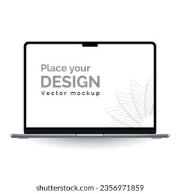 Laptop device screen vector mockup