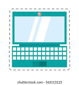 laptop device technology digital vector illustration eps 10