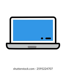 Laptop device vector icon sign