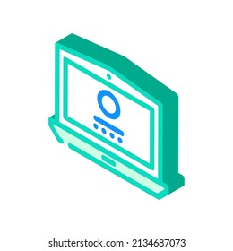 laptop digital computer isometric icon vector. laptop digital computer sign. isolated symbol illustration