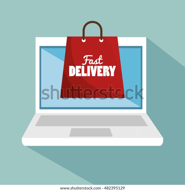 laptop digital\
delivery fast design\
isolated