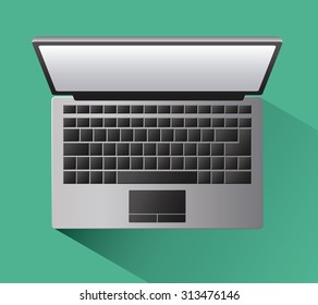 Laptop digital design, vector illustration eps 10