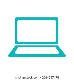 laptop digital icon flat isolated