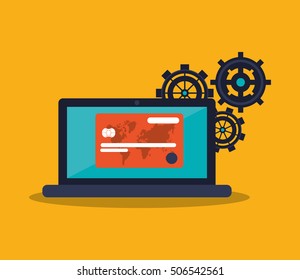 Laptop and digital marketing design