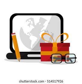 Laptop and digital marketing design