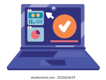 portátil con tecnología de marketing digital