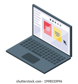 Laptop digital printing icon. Isometric of Laptop digital printing vector icon for web design isolated on white background