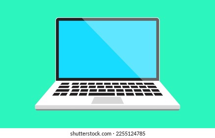 Laptop Display Modern Device Vector Illustration