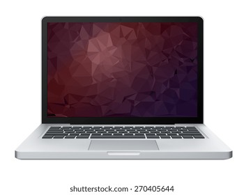 A laptop display with a polygonal screen