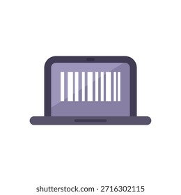 Notebook com código de barras, representando compras on-line, gerenciamento de estoque e rastreamento de produtos