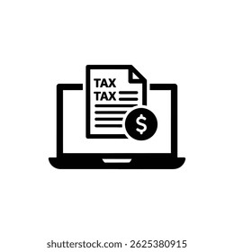 Laptop Displaying Digital Tax Return Form for Financial Management