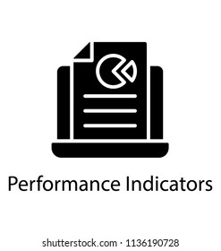  Laptop displaying a page with some statistics denoting performance indicators icon