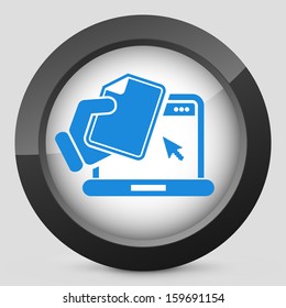 Laptop document icon