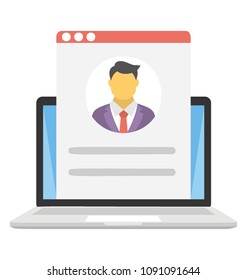 
A laptop with document symbolising feedback form
