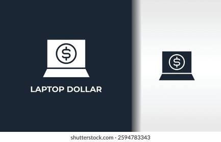 Laptop Dollar Vector, Icon Or Logo Sign Isolated Symbol Illustration