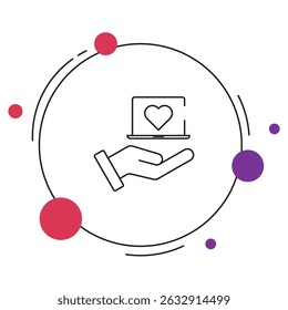 Laptop Donation icon, Empowering Minds, One Laptop at a Time, Bridge the Digital Divide Donate Your Laptop Today, vector