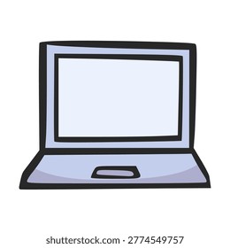 Laptop doodle hand drawn, notebook computer, portable device, netbook, workstation, pc, tech equipment, screen, monitor, keyboard, digital hardware, electronics