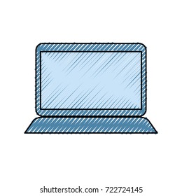 laptop  doodle vector illustration