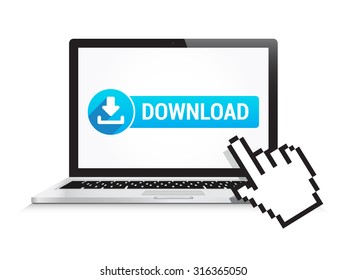 Laptop Download Button