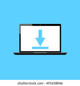 laptop download icon