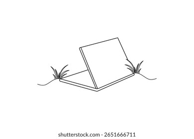 A laptop drawing in one line laptop art and vector illustration design
