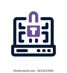 laptop dual tone icon. Sleek and modern vector icon for websites, mobile apps, marketing materials, and corporate design. Fully scalable and ready to use.
