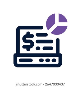 laptop duotone icon. Sleek and modern vector icon for websites, mobile apps, marketing materials, and corporate design. Fully scalable and ready to use.