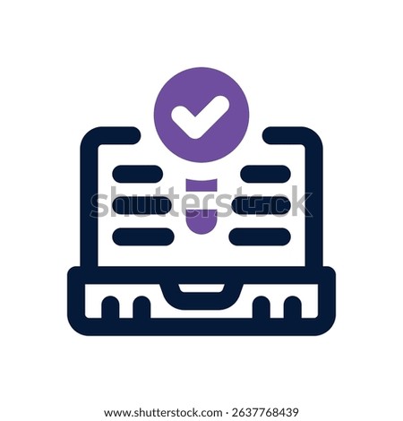 laptop duotone icon. Sleek and modern vector icon for websites, mobile apps, marketing materials, and corporate design. Fully scalable and ready to use.