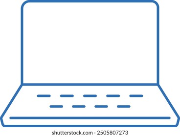 Portátil, ilustración editable del icono del Vector de línea
