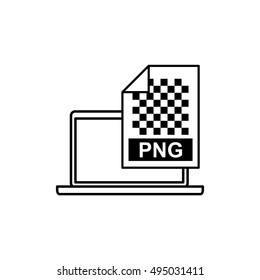 laptop with electronic file vector illustration design