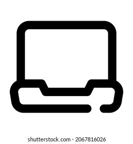 laptop for electronic icon lineal