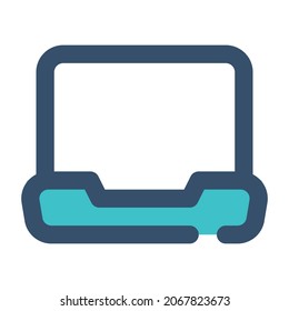 laptop for electronic icon lineal