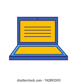 laptop electronic technology with screen design