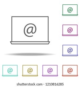 laptop email icon. Elements of business in multi color style icons. Simple icon for websites, web design, mobile app, info graphics