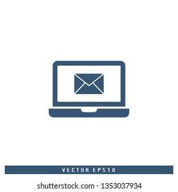 laptop and email icon symbol