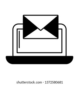 laptop email message