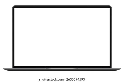 Laptop with empty monitor - vector