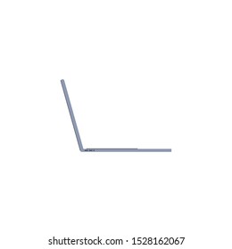 laptop with empty space on white background, icon, logo, symbol, vector, flat.