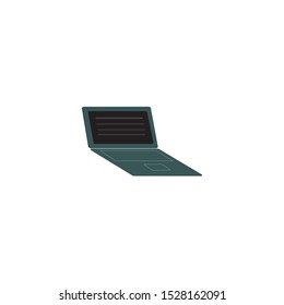 laptop with empty space on white background, icon, logo, symbol, vector, flat.